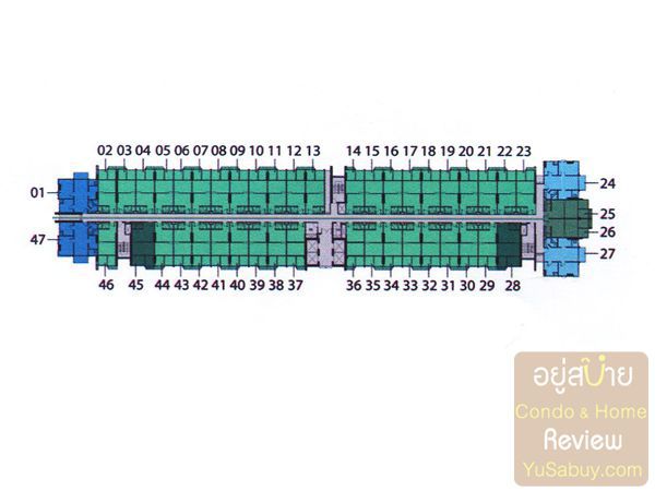 Typical Floor Plan U Delight Residence Riverfront Rama3 ยูดีไลท์ เรสซิเด้นท์ รีเวอร์ฟร้อน พระราม3