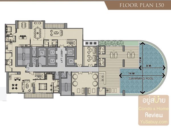 Floor Plan ชั้น 50 (Facilities Floor)