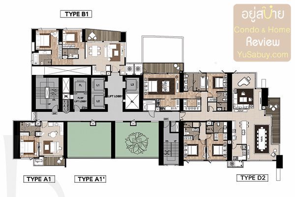 Floor Plan ชั้น 8 คอนโด Canapaya Residences