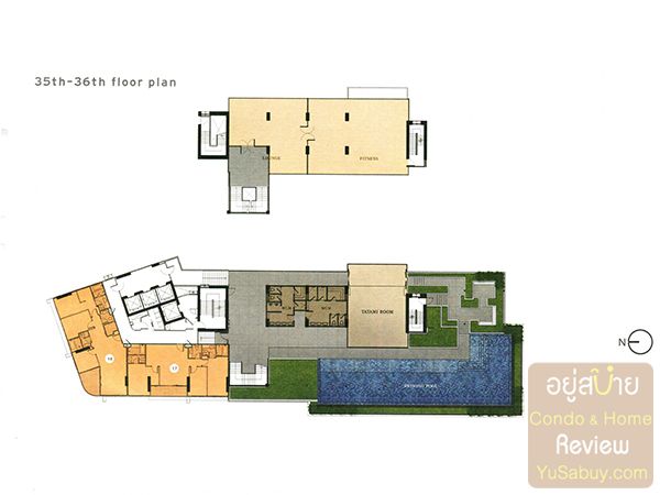 Floor Plan ชั้น 35 และ 36 คอนโด Knightsbridge The Ocean Sriracha