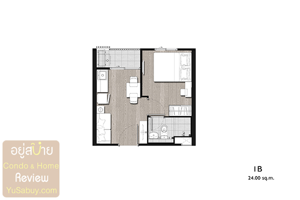 Plum Condo Central Station Phase 2_1 bedroom 24 sq.m.