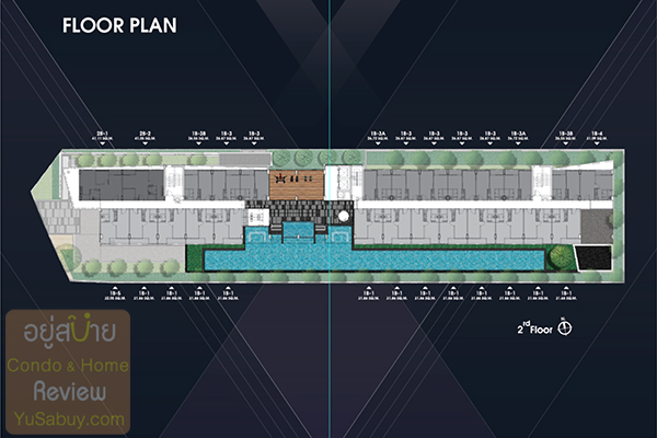 Floor Plan ชั้น 2 คอนโด Zcape X2