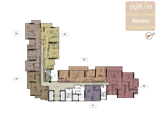 Floor Plan ชั้น 38 คอนโด The Zea Sriracha