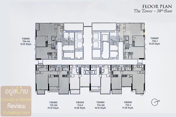 Floor Plan ชั้น 38 คอนโด 28 Chidlom