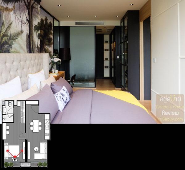 ห้องตัวอย่างแบบ 1 ห้องนอน ขนาด 45.80 ตารางเมตร คอนโด Noble Around Sukhumvit 33
