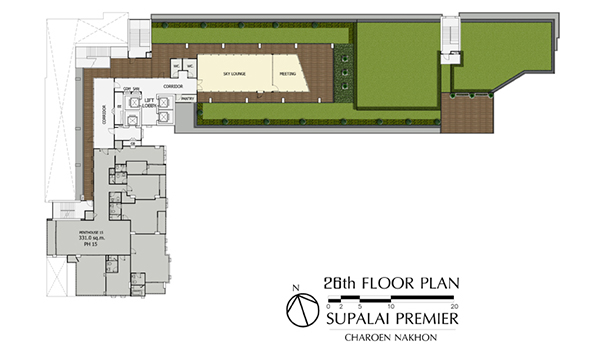 Floor Plan ชั้น 26 คอนโดศุภาลัย พรีเมียร์ เจริญนคร