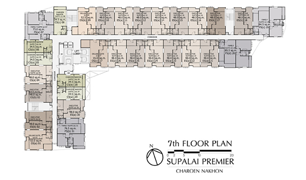 Floor Plan ชั้น 7 คอนโดศุภาลัย พรีเมียร์ เจริญนคร