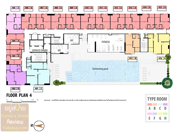 Floor Plan ชั้น 4 คอนโด JW Station@Ramintra