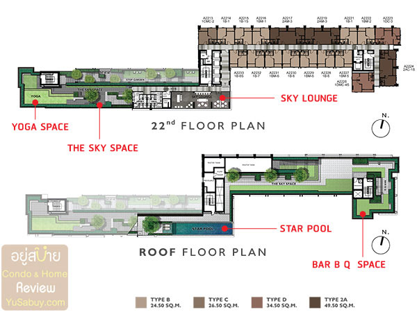 Floor Plan ชั้น 22 คอนโด The Privacy ท่าพระ อินเตอร์เชนจ์