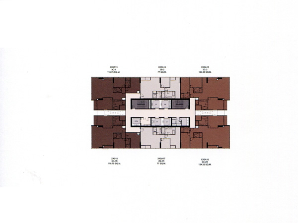 Floor Plan THE ESSE SUKHUMVIT 36 ชั้นที่ 36-38