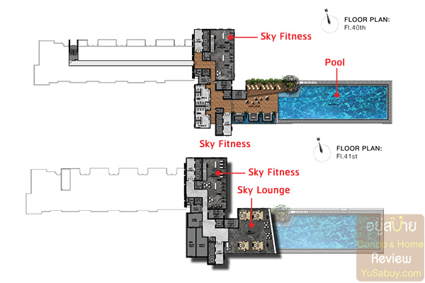 Floor Plan ชั้น 40-41 คอนโด The Tree Rio Bang-Aor Station