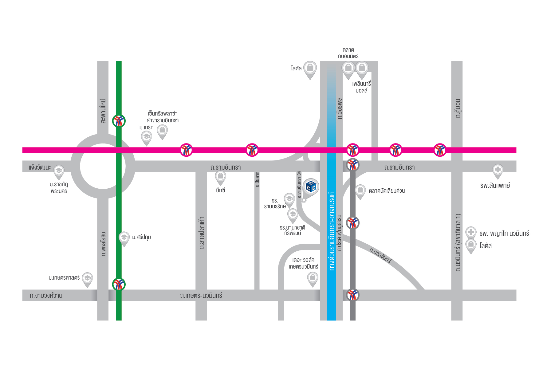 เดอะคิวบ์ พรีเมียม รามอินทรา 34 - แผนที่