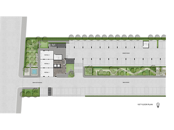 Floor Plan คอนโด The Excel คูคต ชั้นที่ 1