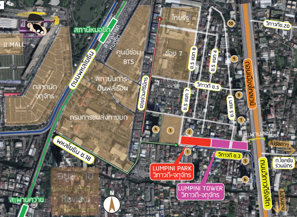 Lumpini-Park-วิภาวดี-จตุจักร-Map-2