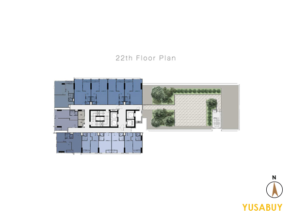 Floor Plan ชั้น 22 คอนโด Mazarine Ratchayothin