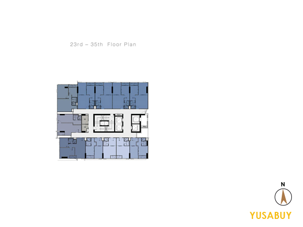 Floor Plan ชั้น 23 คอนโด Mazarine Ratchayothin