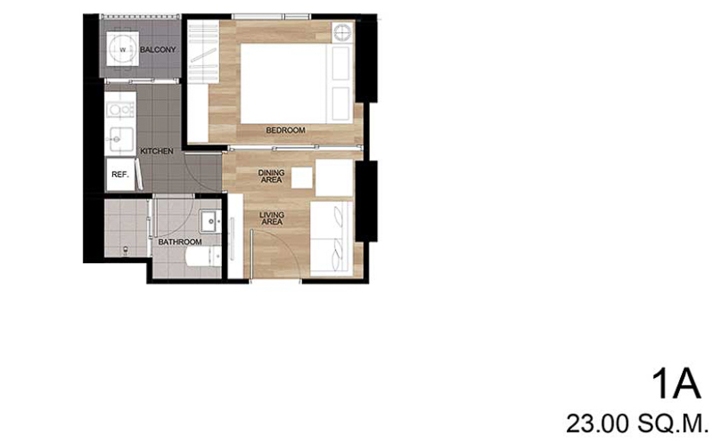 เดอะ เบส เพชรเกษม 1 ห้องนอน 23 ตร.ม.