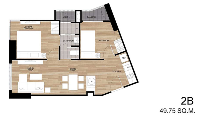 เดอะ เบส เพชรเกษม 2 ห้องนอน 49.75 ตร.ม.