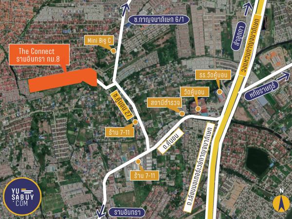 แผนที่-The-connect-รามอินทรา-กม.8-ใกล้
