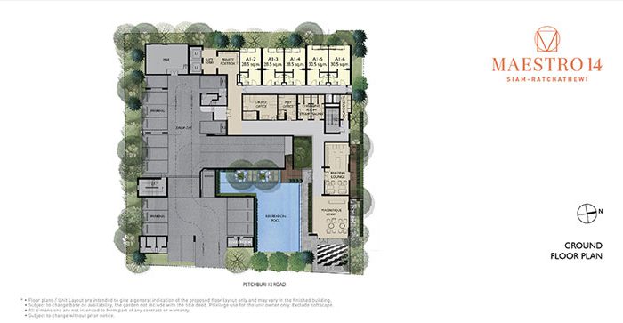 Ground floor plan Maestro 14 Siam-Ratchathewi