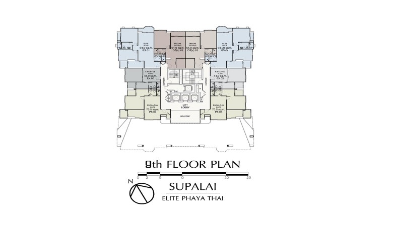 9th Floor Plan Supalai Elite Phayathai