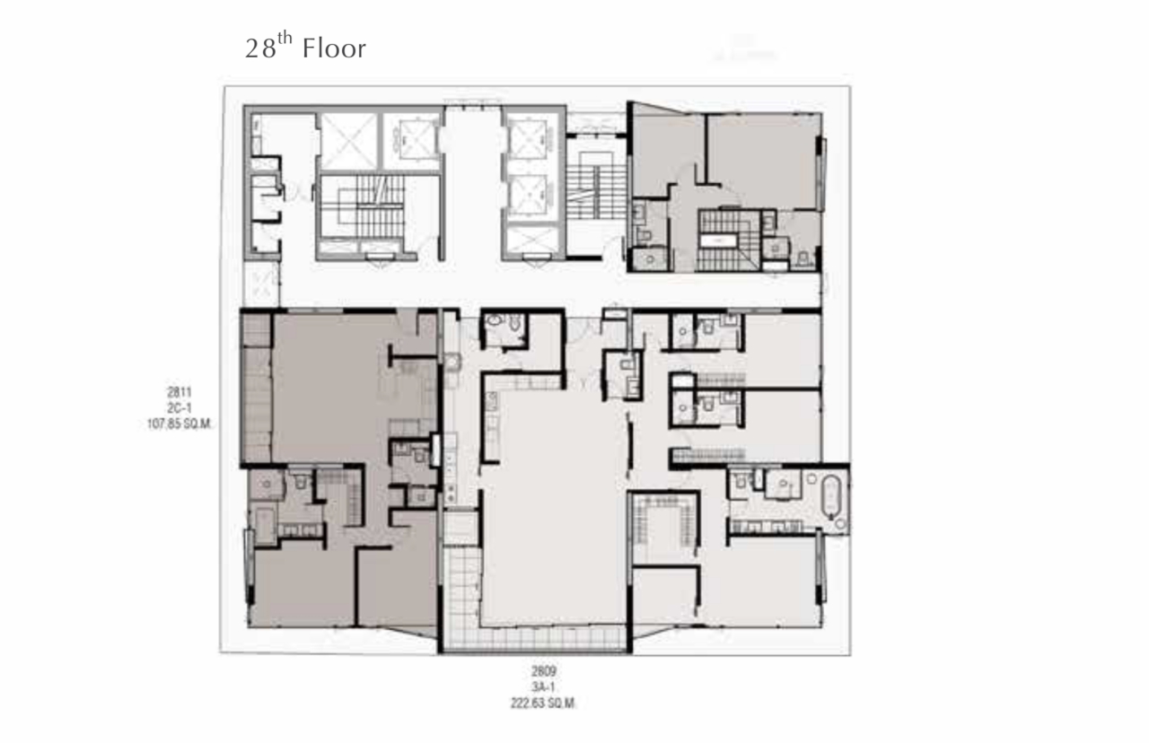 28th Floor Plan Saladaeng One