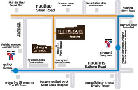 แผนที่ The Treasure Silom