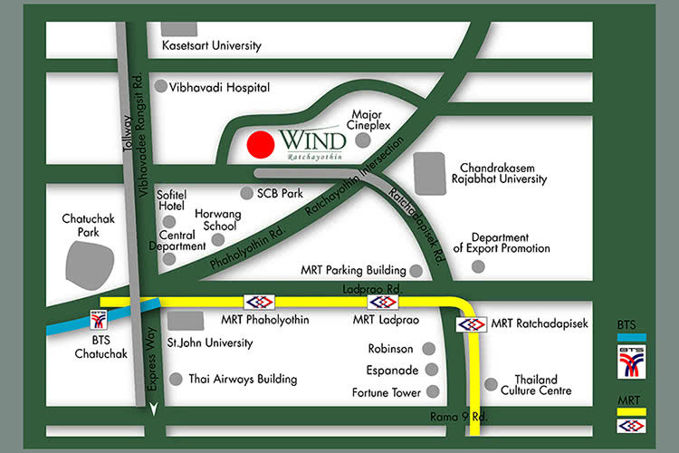 วินด์ รัชโยธิน Wind Ratchayothin map
