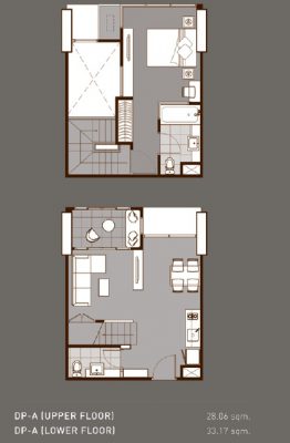 แปลนห้อง DP (A) คอนโด Ideo Q Phayathai