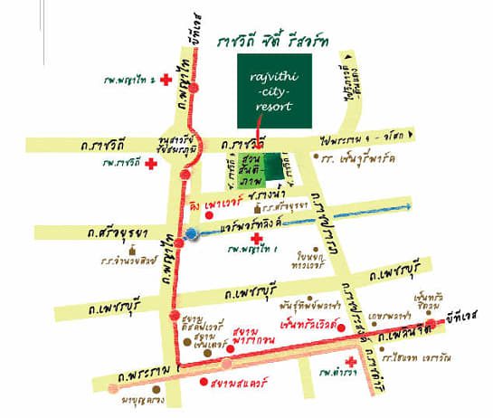 Map Rajvithi City Resort