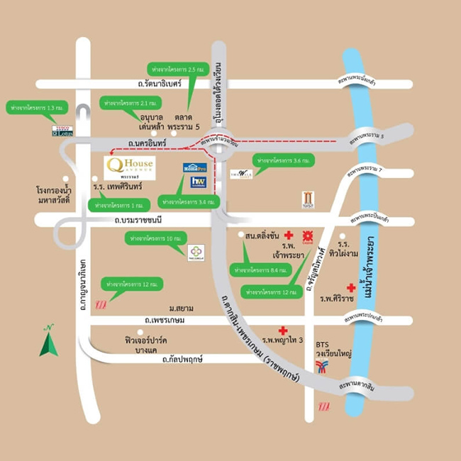 Q.House Avenue Ratchapruk-Rama5 map
